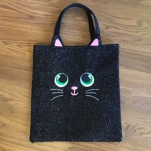 Cat face tote bag